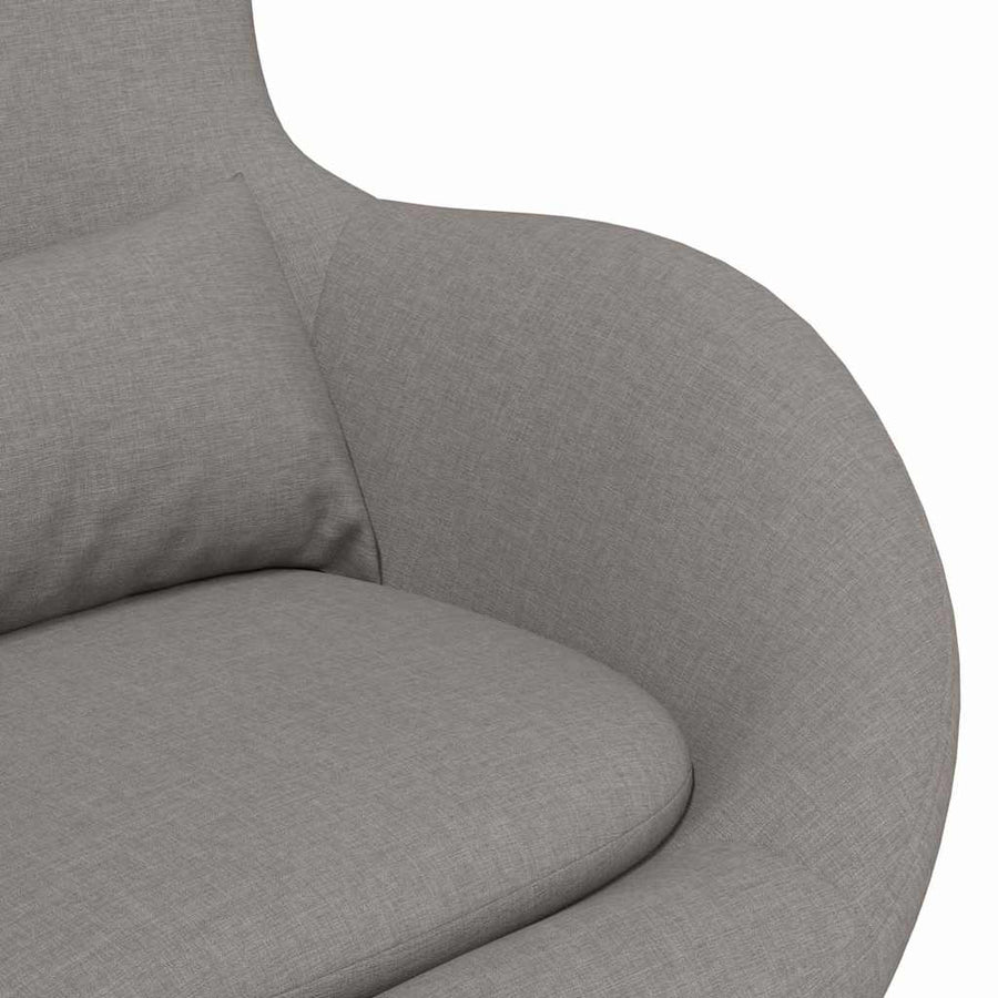 Eivormige stoel Taupe 63 x 73 x 90 cm Stof