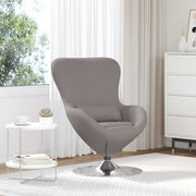 Draaibare eivormige stoel taupe 63x73x90 cm stof