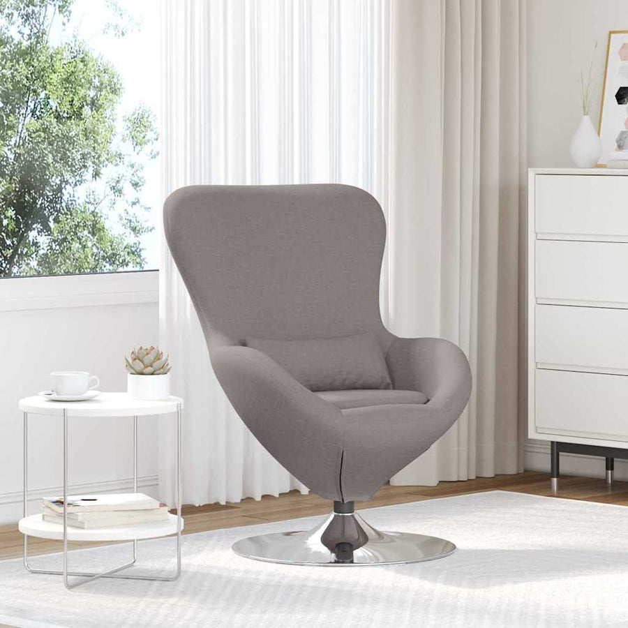 Eivormige stoel Taupe 63 x 73 x 90 cm Stof