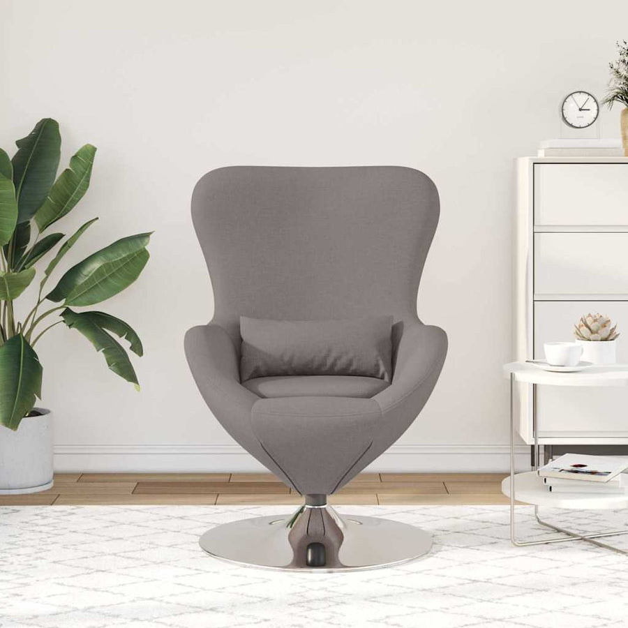 Eivormige stoel Taupe 63 x 73 x 90 cm Stof