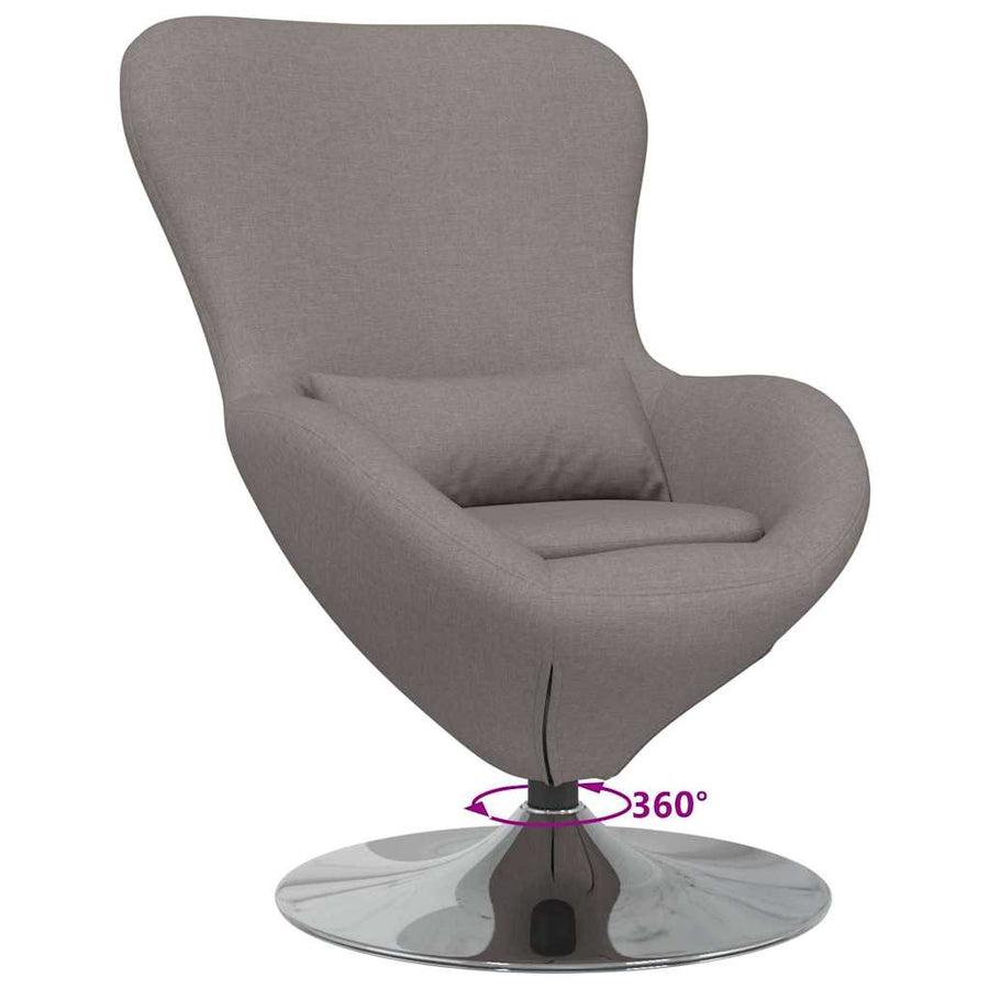 Eivormige stoel Taupe 63 x 73 x 90 cm Stof