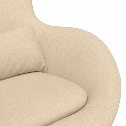 Eivormige Stoel 63 X 73 X 90 Cm Stof Crème