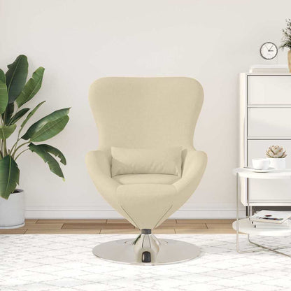 Eivormige Stoel 63 X 73 X 90 Cm Stof Crème