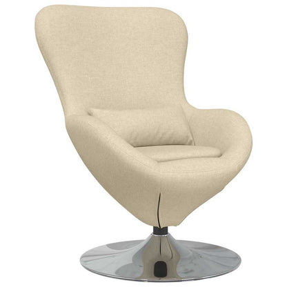Eivormige Stoel 63 X 73 X 90 Cm Stof Crème