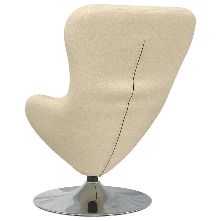 Eivormige Stoel 63 X 73 X 90 Cm Stof Crème