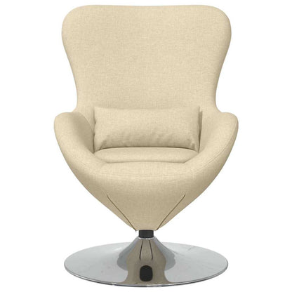 Eivormige Stoel 63 X 73 X 90 Cm Stof Crème