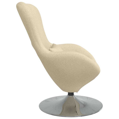 Eivormige Stoel 63 X 73 X 90 Cm Stof Crème