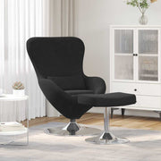 Egg chair 63x73x90 cm zwart fluweel