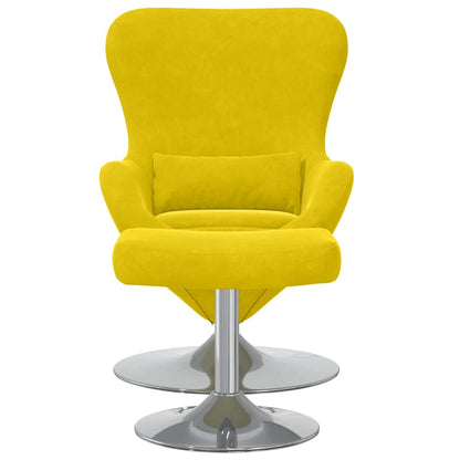 Egg Chair met Voetsteun Geel 63 x 73 x 90 cm Fluweel