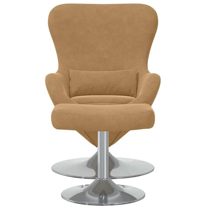 Egg Chair met Voetsteun Bruin 63 x 73 x 90 cm Fluweel