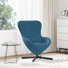 Egg-shaped Chair Blue 63 x 73 x 90 cm Velvet