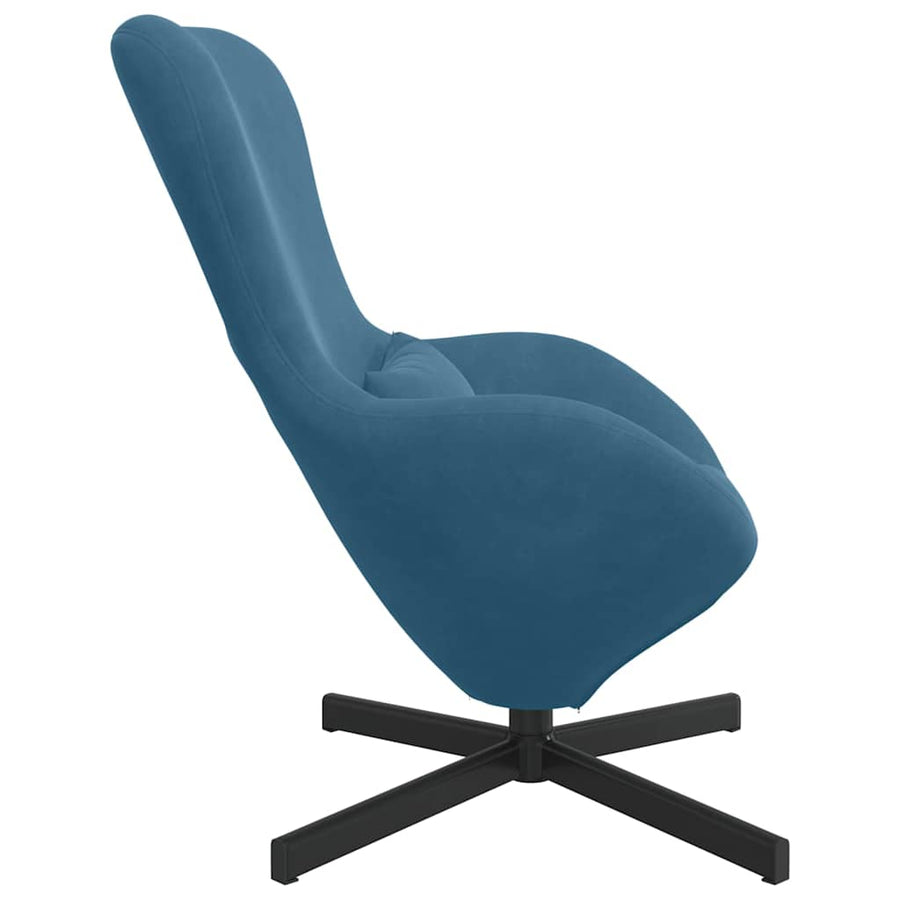 Eivormige stoel Blauw 63 x 73 x 90 cm Fluweel