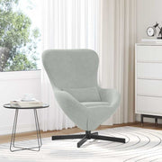 Draaifauteuil lichtgrijs fluweel 63x73x90 cm