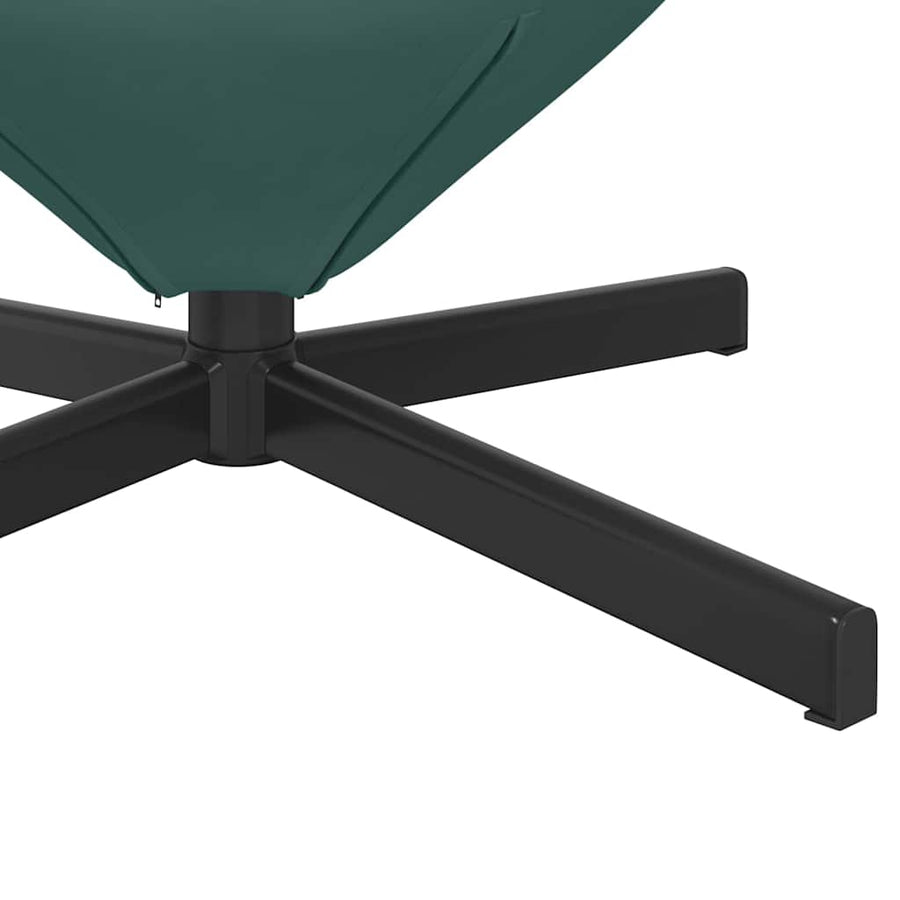 Eivormige stoel Donkergroen 63 x 73 x 90 cm Fluweel
