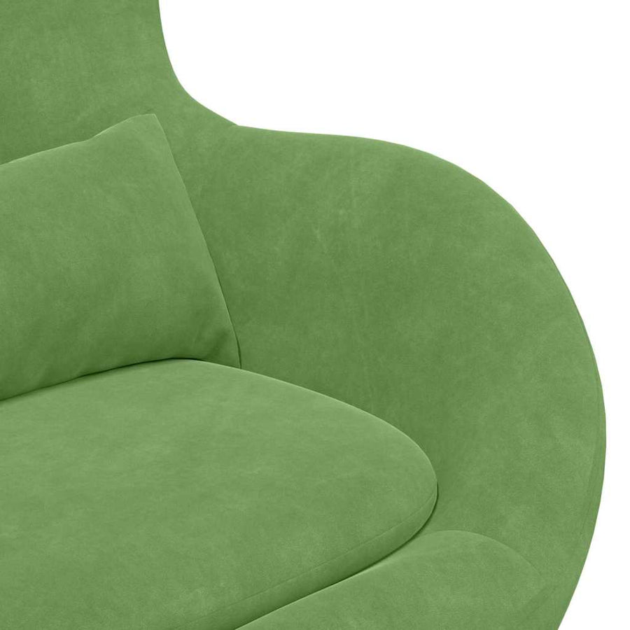 Eivormige stoel Lichtgroen 63 x 73 x 90 cm Fluweel