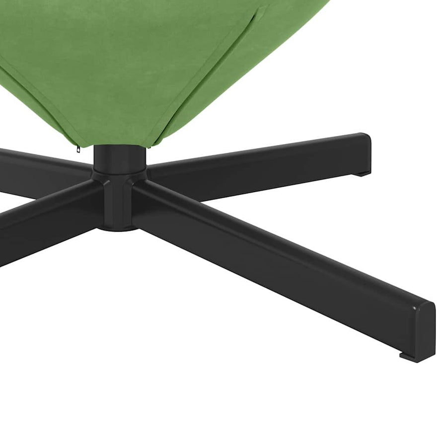 Eivormige stoel Lichtgroen 63 x 73 x 90 cm Fluweel