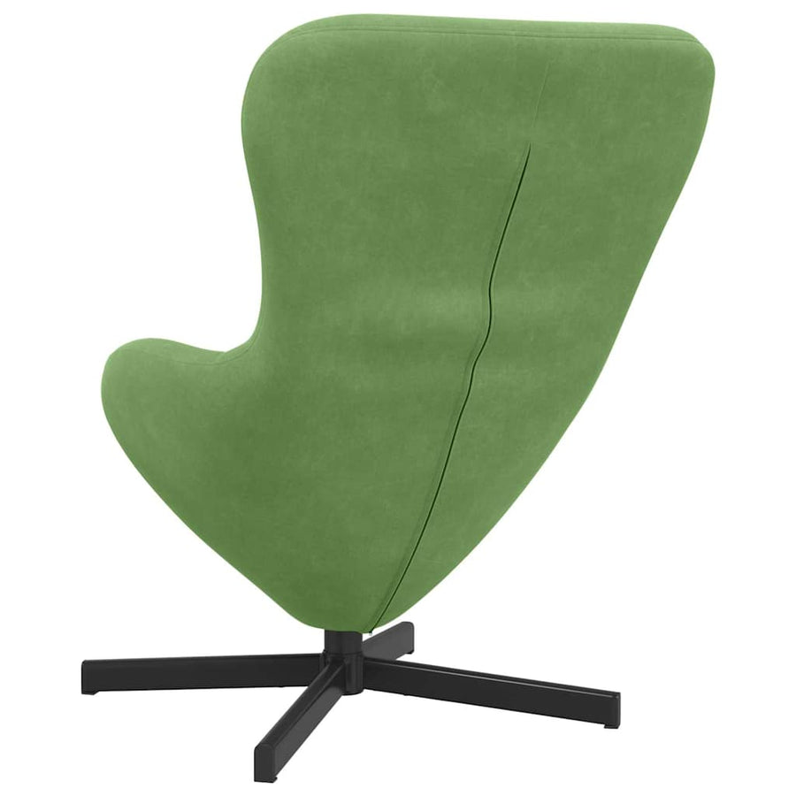 Eivormige stoel Lichtgroen 63 x 73 x 90 cm Fluweel