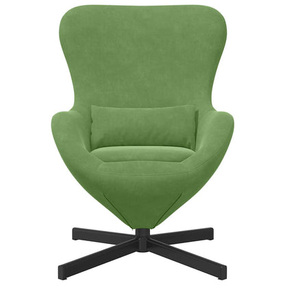 Eivormige stoel Lichtgroen 63 x 73 x 90 cm Fluweel
