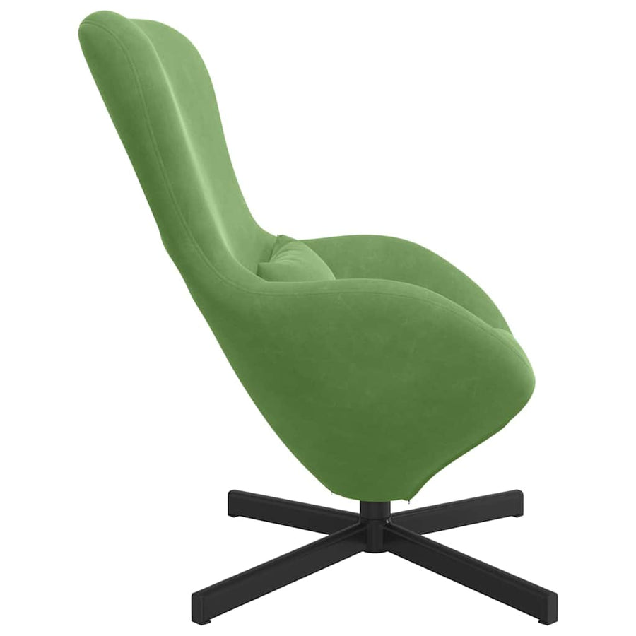 Eivormige stoel Lichtgroen 63 x 73 x 90 cm Fluweel