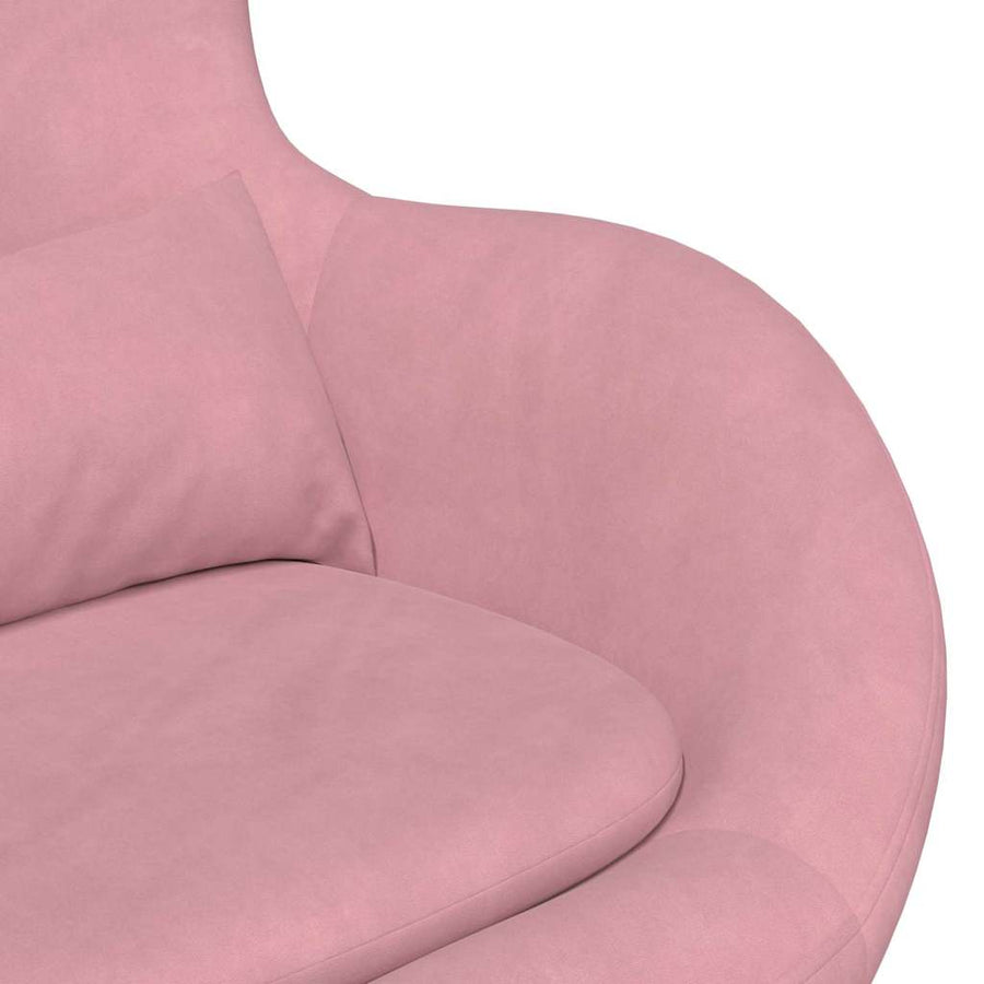 Eivormige stoel Roze 63 x 73 x 90 cm Fluweel