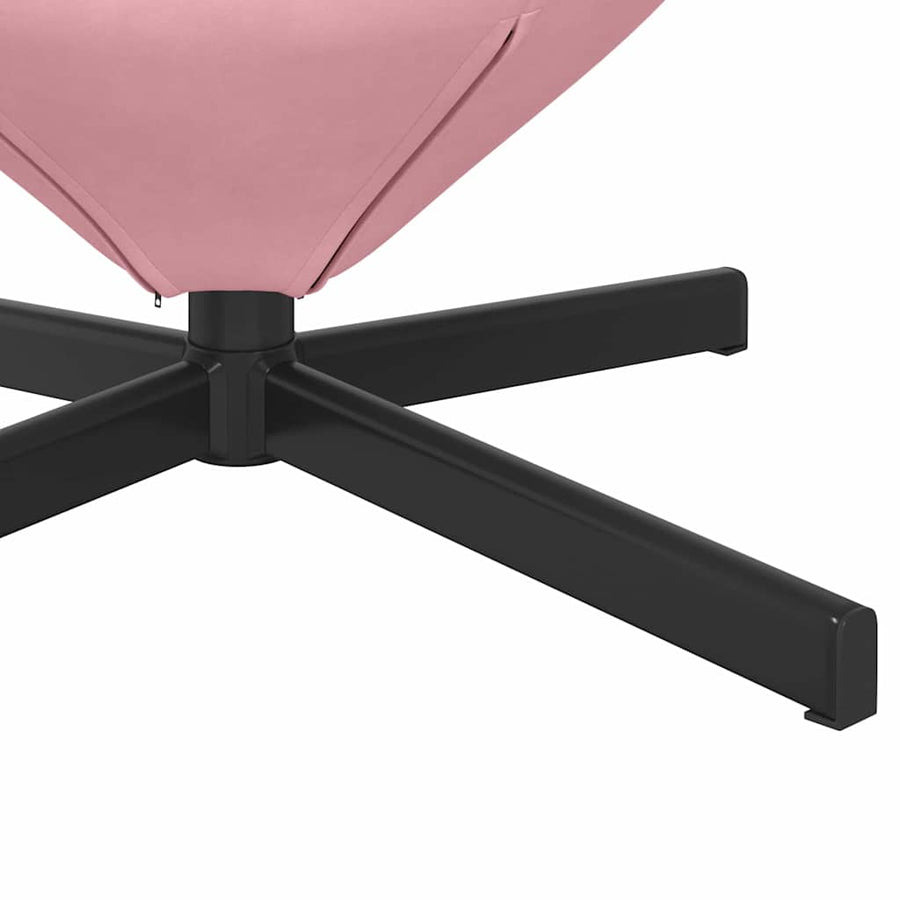 Eivormige stoel Roze 63 x 73 x 90 cm Fluweel