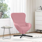 Egg-Shaped Chair Pink 63 x 73 x 90 cm Velvet