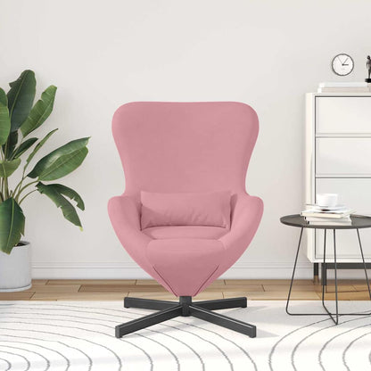 Eivormige stoel Roze 63 x 73 x 90 cm Fluweel