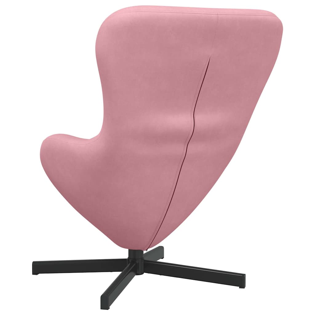 Eivormige stoel Roze 63 x 73 x 90 cm Fluweel
