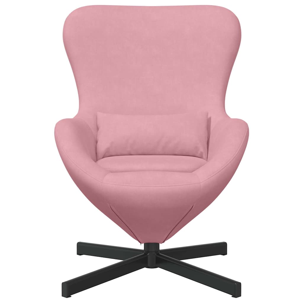 Eivormige stoel Roze 63 x 73 x 90 cm Fluweel