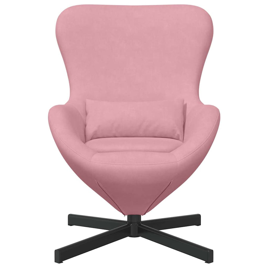 Eivormige stoel Roze 63 x 73 x 90 cm Fluweel