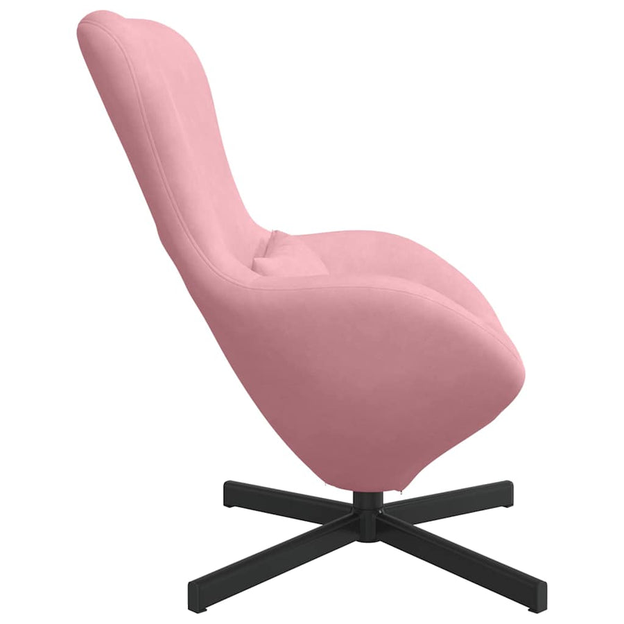 Eivormige stoel Roze 63 x 73 x 90 cm Fluweel