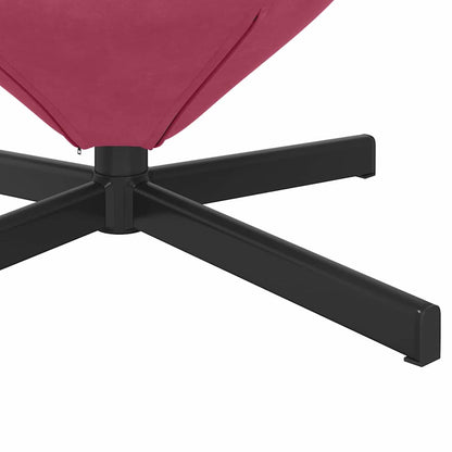 Eivormige stoel Wijnrood 63 x 73 x 90 cm Fluweel