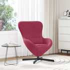 Egg chair Wine red 63 x 73 x 90 cm Velvet