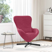 Eivormige stoel wijnrood 63x73x90 cm fluweel