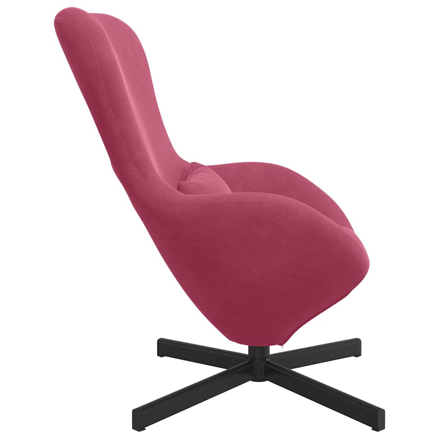Eivormige stoel Wijnrood 63 x 73 x 90 cm Fluweel