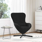 Egg-shaped chair Black 63 x 73 x 90 cm Velvet