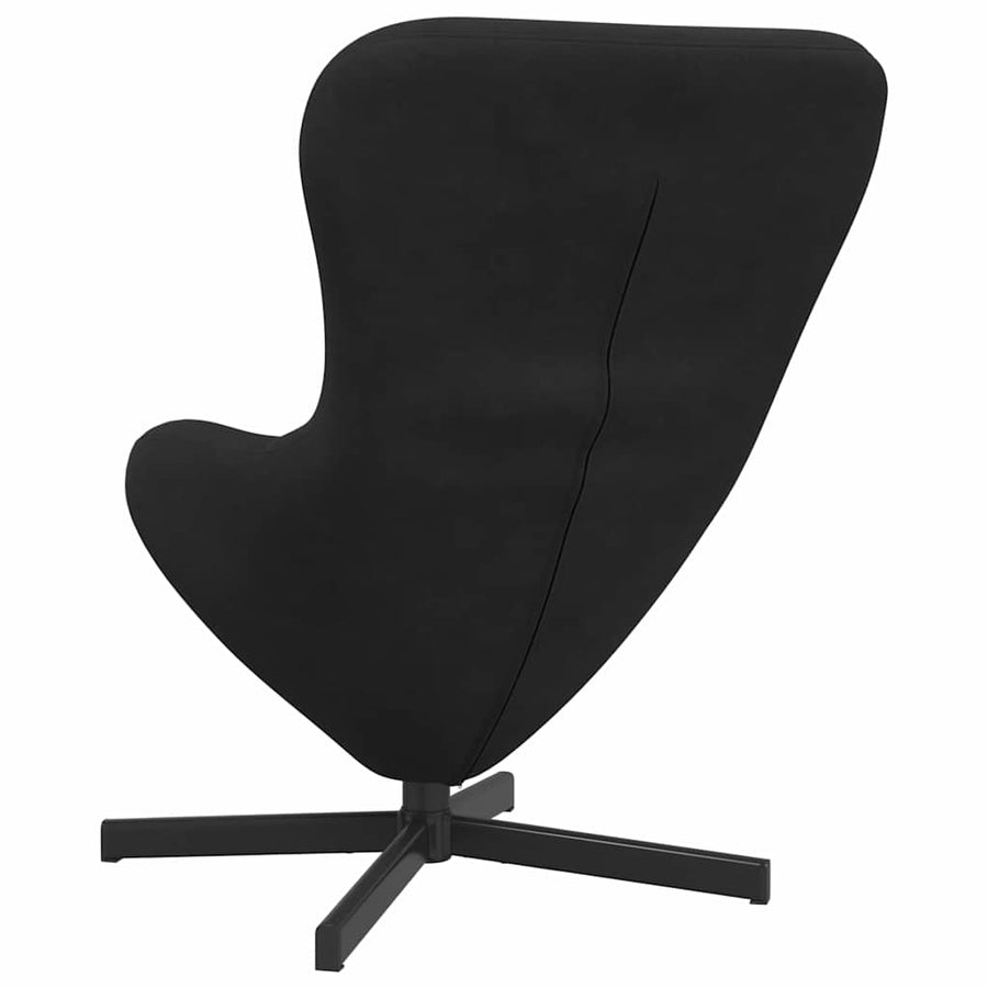 Eivormige stoel Zwart 63 x 73 x 90 cm Fluweel