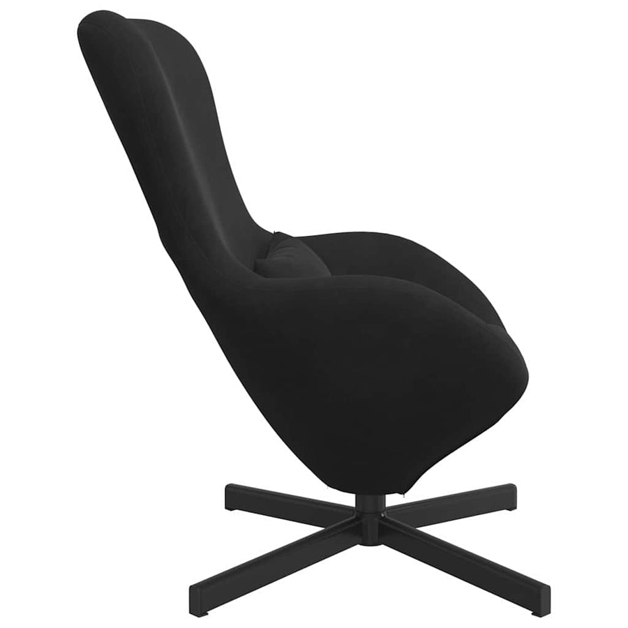 Eivormige stoel Zwart 63 x 73 x 90 cm Fluweel