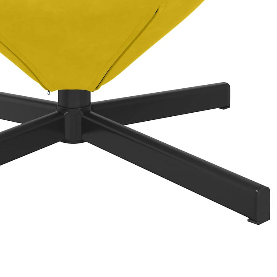Eivormige stoel Geel 63 x 73 x 90 cm Fluweel