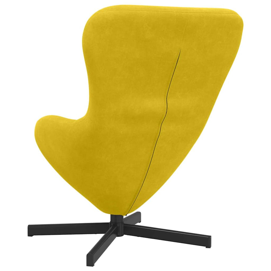 Eivormige stoel Geel 63 x 73 x 90 cm Fluweel