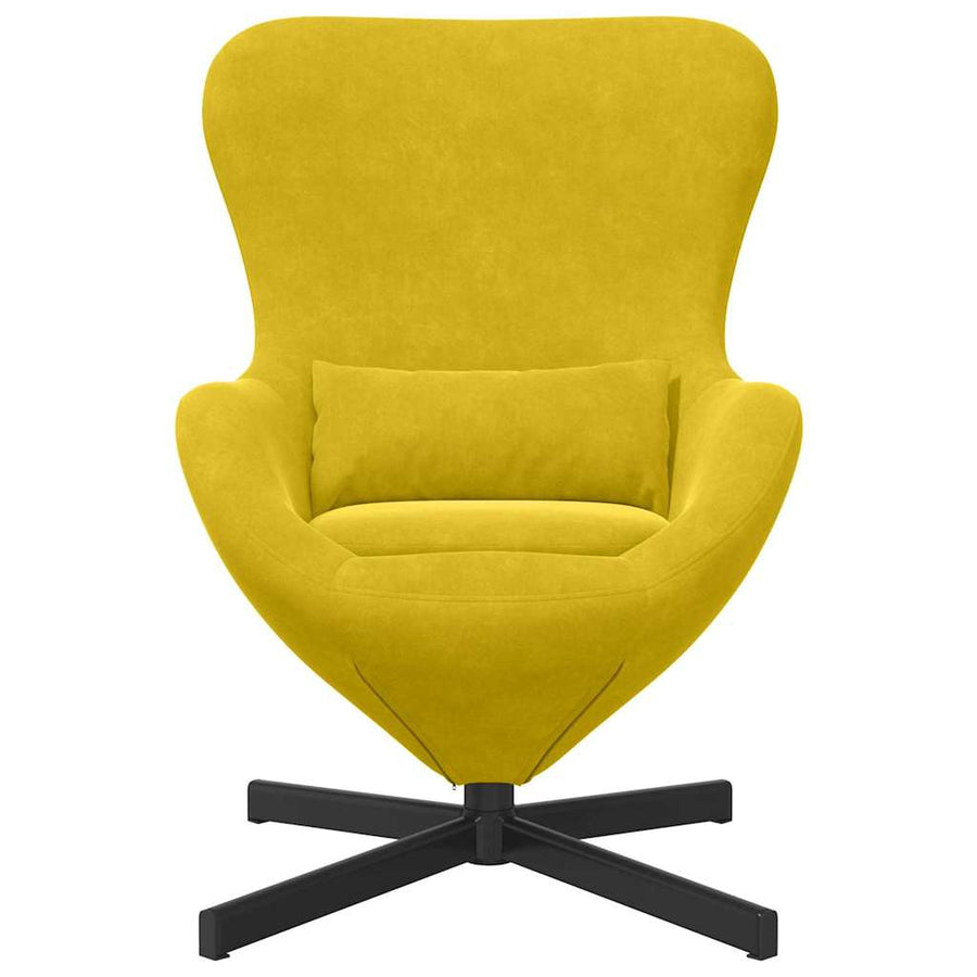 Eivormige stoel Geel 63 x 73 x 90 cm Fluweel