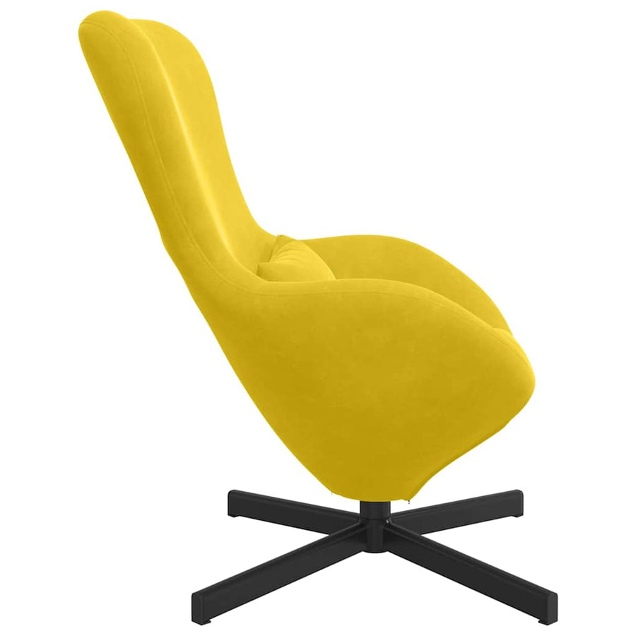 Eivormige stoel Geel 63 x 73 x 90 cm Fluweel