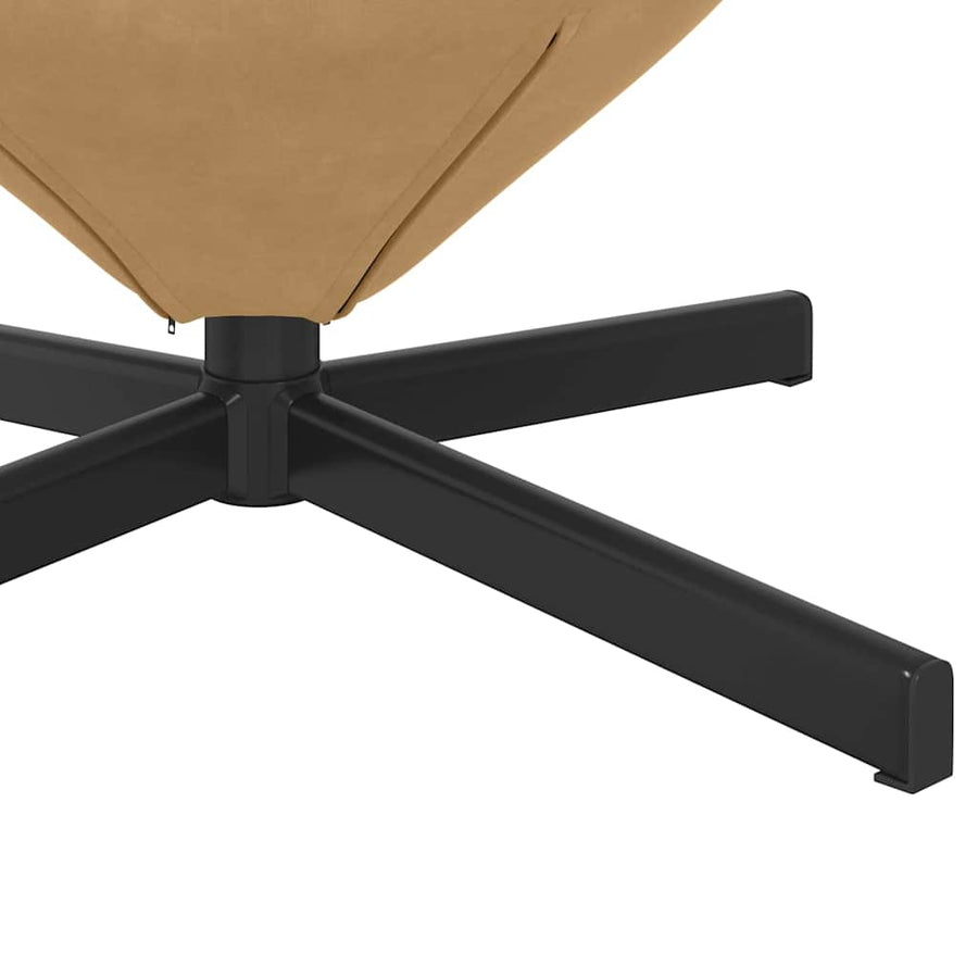 Eivormige stoel Bruin 63 x 73 x 90 cm Fluweel