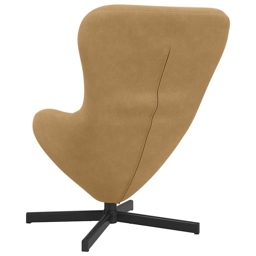 Eivormige stoel Bruin 63 x 73 x 90 cm Fluweel