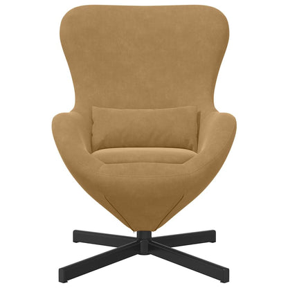 Eivormige stoel Bruin 63 x 73 x 90 cm Fluweel