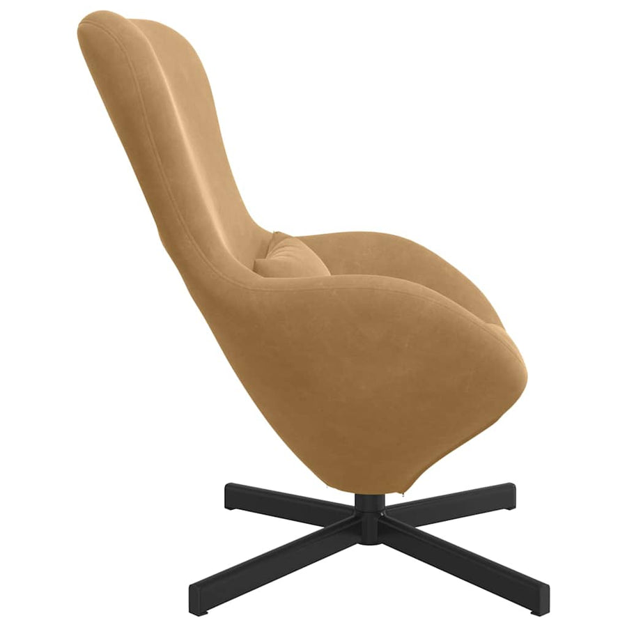 Eivormige stoel Bruin 63 x 73 x 90 cm Fluweel