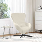Egg-shaped chair Cream 63 x 73 x 90 cm Velvet