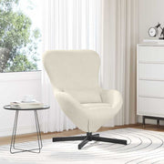 Draaistoel crème fluweel 63x73x90 cm