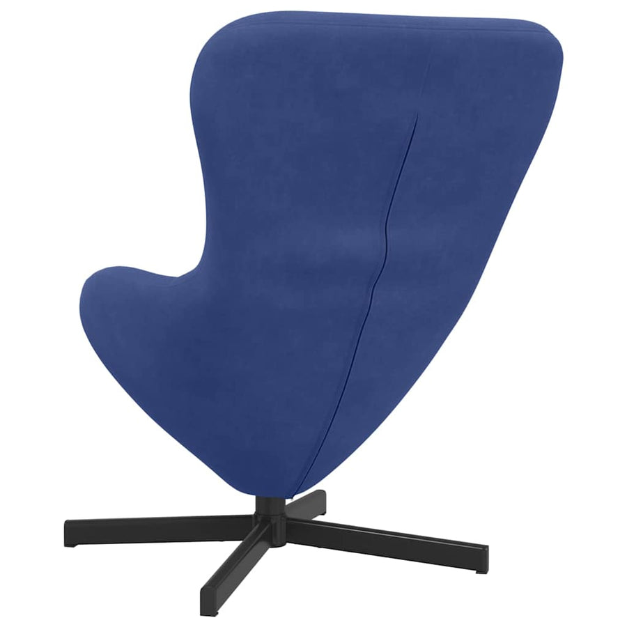Eivormige stoel Politieblauw 63 x 73 x 90 cm Fluweel