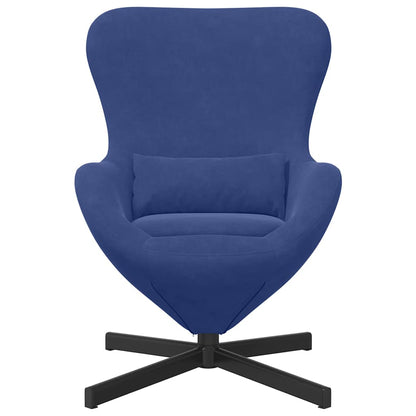 Eivormige stoel Politieblauw 63 x 73 x 90 cm Fluweel